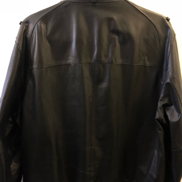 Kenneth Cole Waxy Goat Leather Jacket Sz. Large - Picture 6 of 8